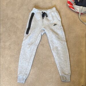 Nike Gray and Black Sweatpants with Elastic Waistband